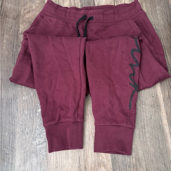 PINK Burgundy Jogger Pants - Picture 2 of 5
